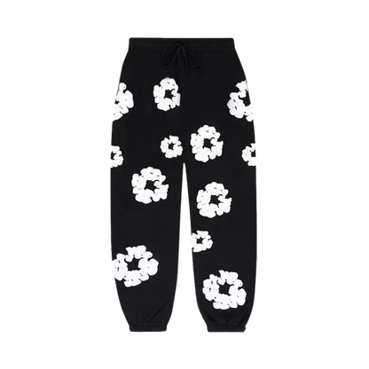 DENIM TEARS THE COTTON WREATH SWEATPANTS BLACK