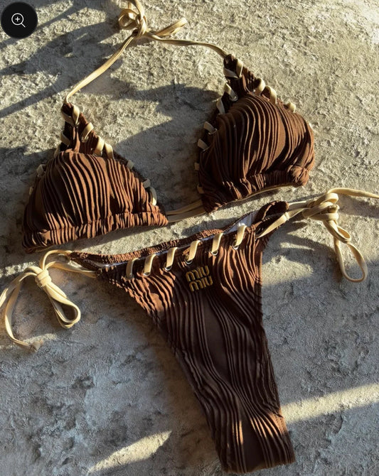 MIU MIU BROWN BIKINI