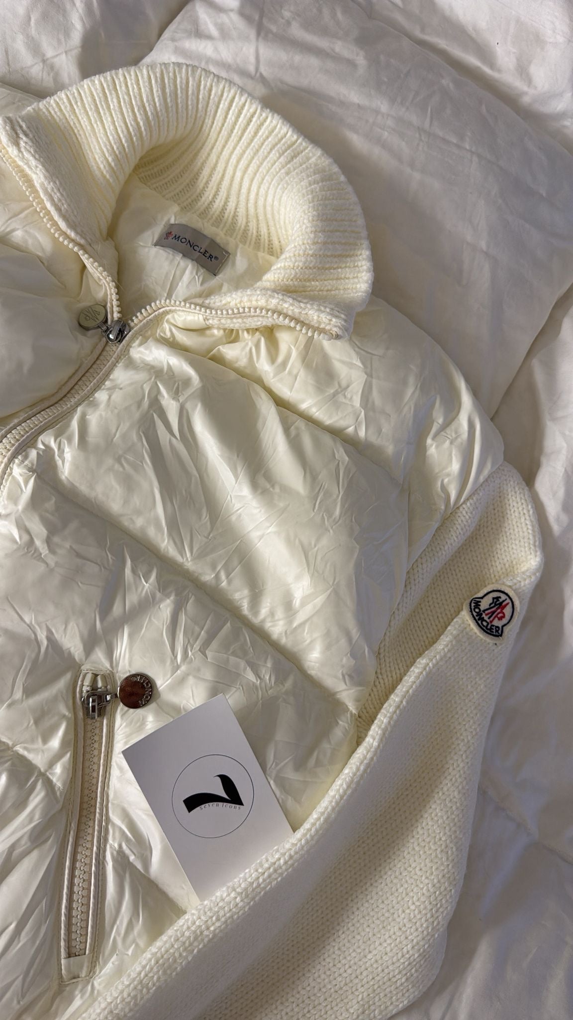 Moncler White Fall Jacket