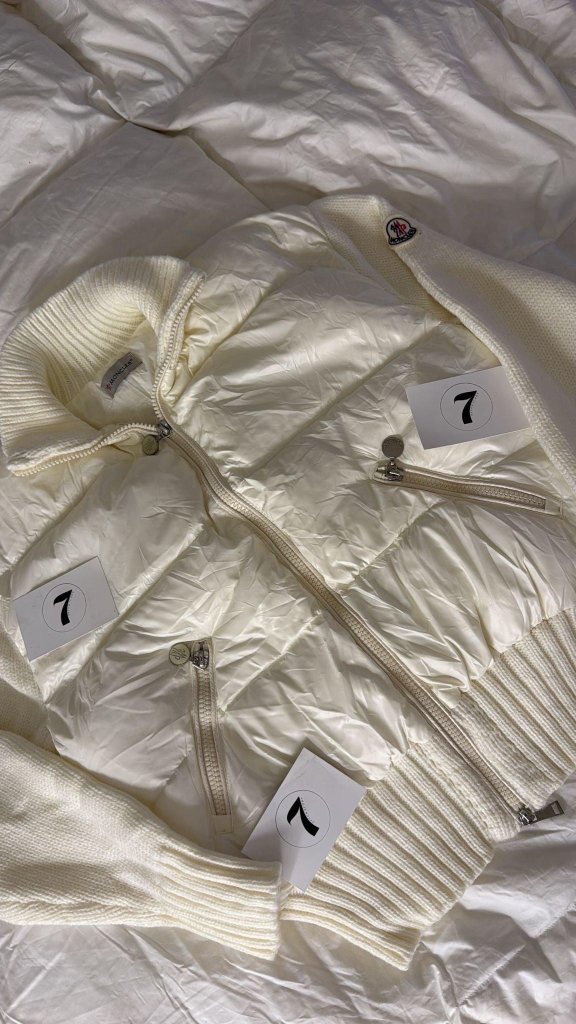 Moncler White Fall Jacket