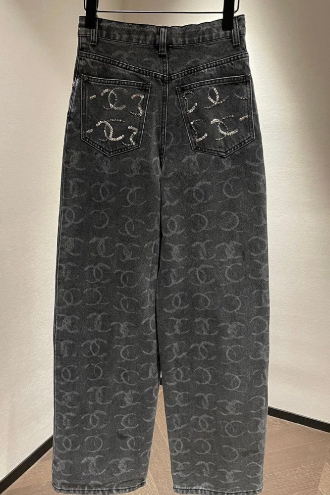 CHANEL SEQUIN JEANS