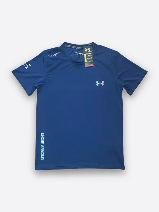 UNDER ARMOR FLUORESCENT T-SHIRT NAVY