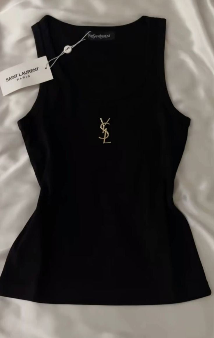 YSL TANK TOP BLACK