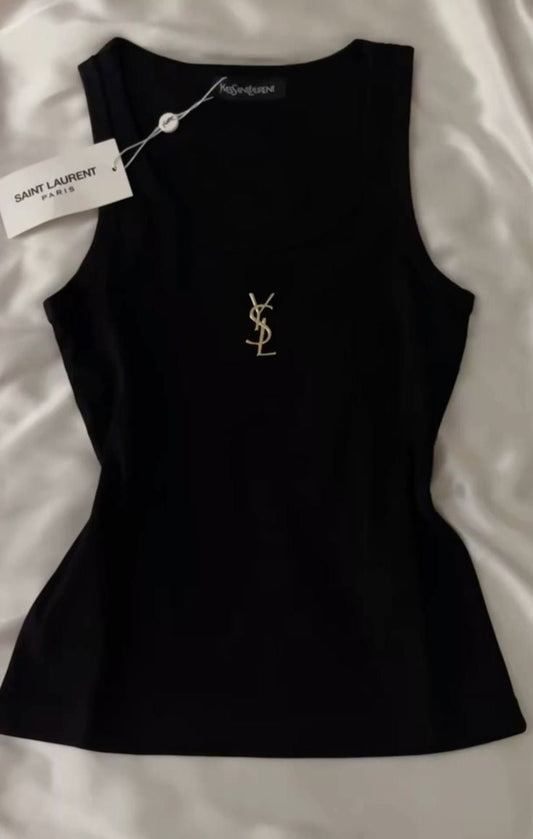 YSL TANK TOP BLACK