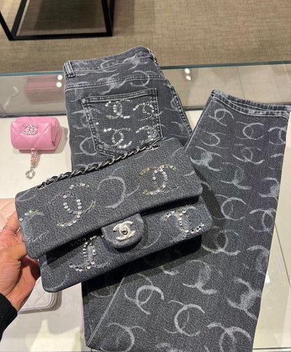 CHANEL SEQUIN JEANS