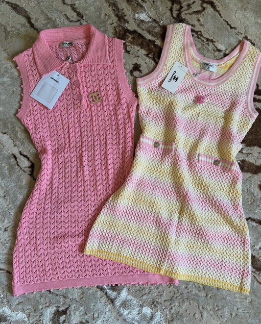 CC pink yellow dress