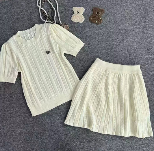 MIU MIU HEART SKIRT SET