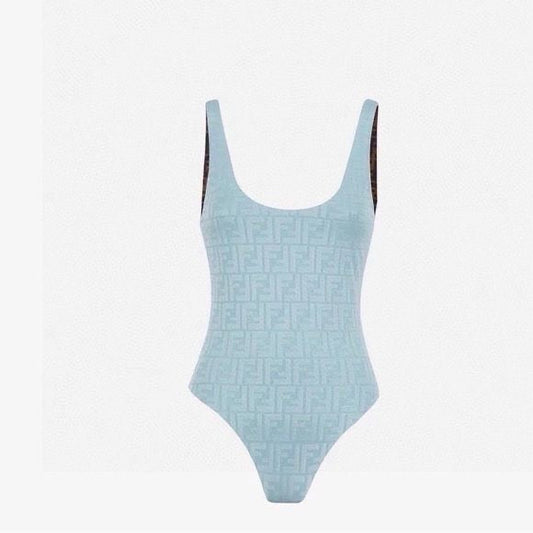 FENDI SWIMSUIT PASTEL BLUE/PINK/WHITE