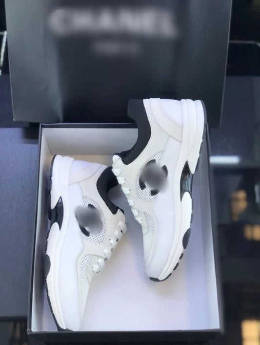 CC white &amp; black trainers