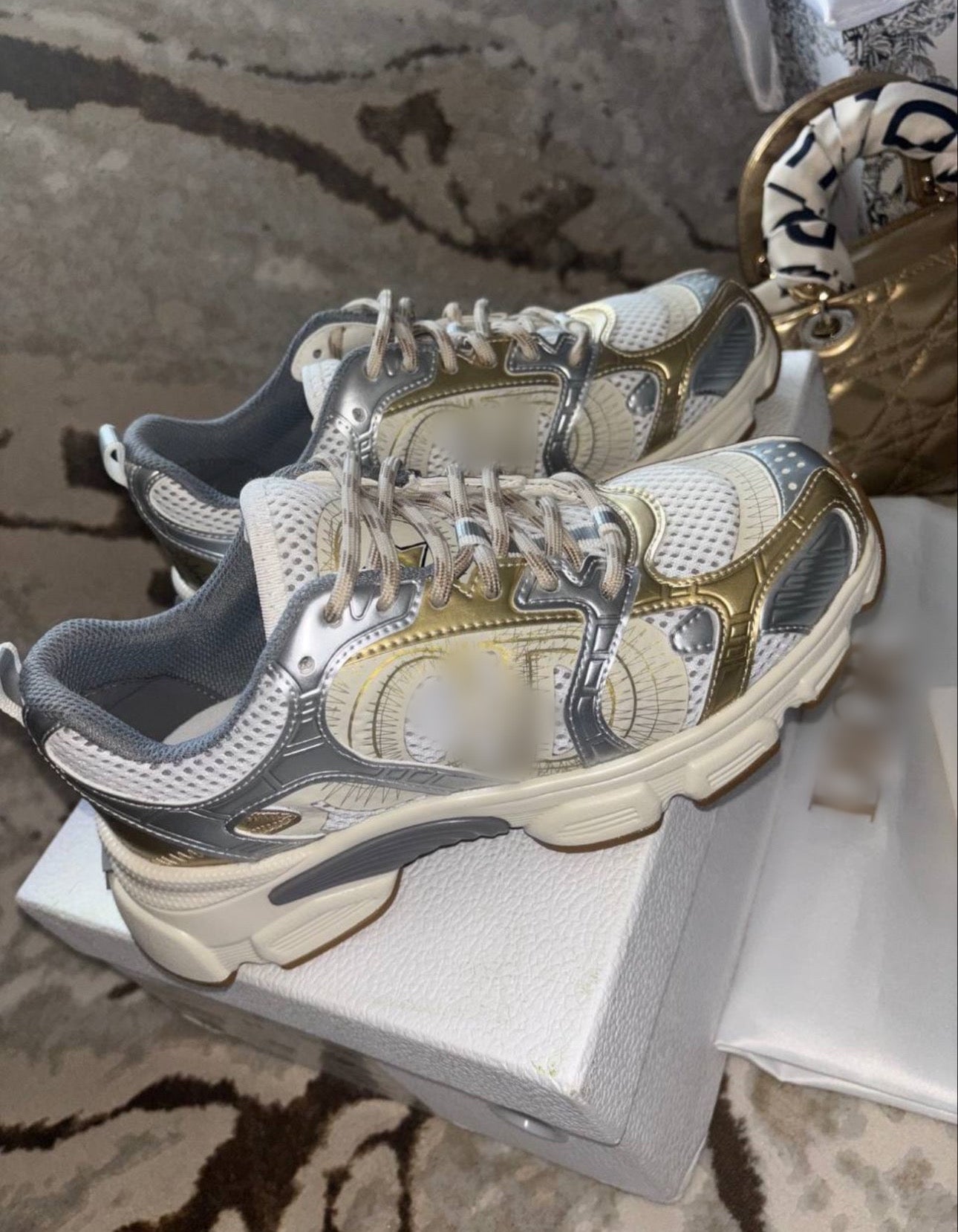 CD Gold &amp; Silver Sneakers