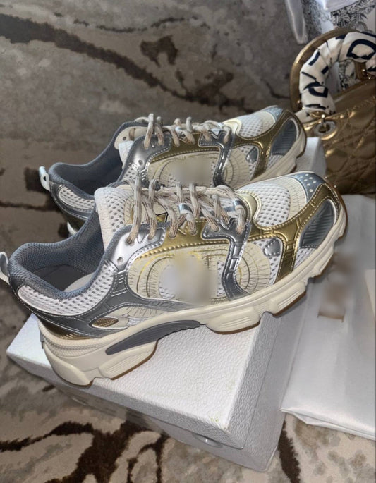 CD Gold &amp; Silver Sneakers